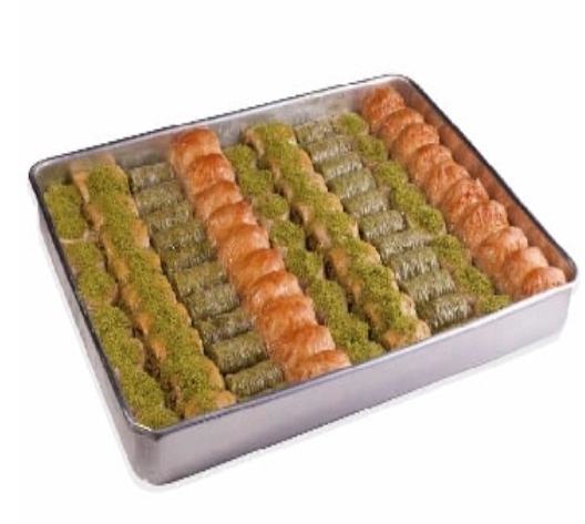 2500 Gr ( 2.5 Kg ) Karışık Cevizli ve Fıstıklı Baklava Karaman pasta siparişi