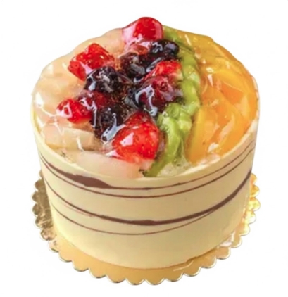 4 ile 6 kişilik karışık mevsim meyveli yaş pasta Karaman pasta siparişi