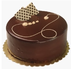 4 ile 6 kişilik yuvarlak sade çikolatalı yaş pasta Karaman pasta siparişi