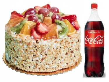 4 kişilik Karışık meyveli pasta 1 lt cola Pastaneci Karaman pasta sipariÅŸi
