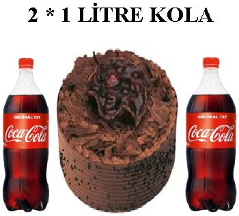 6-9 Kişilik Parça Çikolatalı Pasta & 2x1 Lt Cola Avantajı Karaman pasta sipariÅŸi