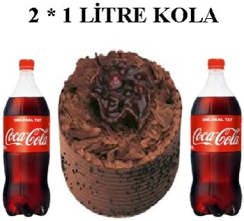 6-9 Kişilik Parça Çikolatalı Pasta & 2x1 Lt Cola Avantajı Karaman pasta sipariÅŸi