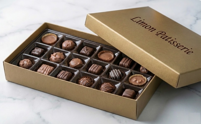 750 Gr El Yapımı Gurme Çikolata Kutusu Özel Tasarım Hediyelik Lezzetli Tatlar Karaman pasta siparişi