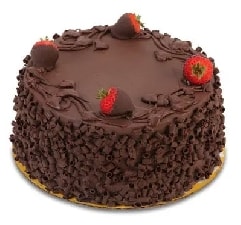 9-12 Kişilik Sade Klasik Çikolatalı Yaş Pasta Karaman pasta siparişi