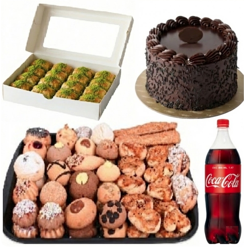 Kaliteli Malzemeler 2-3 Kişilik Fıstıklı Menü Karaman pasta siparişi